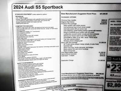 2024 Audi S5 Sportback Premium Plus